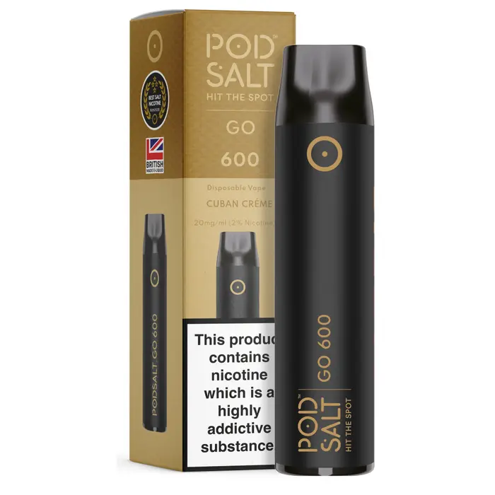 Cuban Creame by Pod Salt Go 600 Disposable Vape (Expired 2024)